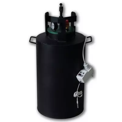 Автоклав Укрпромтех ЧЕ-24 electro, на 24 банки, электрический, углеродная сталь, 30 л., универсальный, для тушенки, крышка винт, фото 