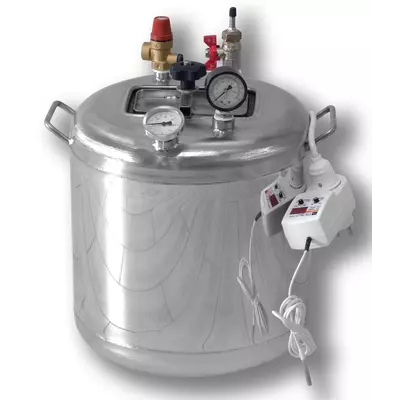 Автоклав Укрпромтех Гуд8 electro, на 8 банок, электрический, нержавейка, 15 л., универсальный, для тушенки, самоприжимная крышка, фото 