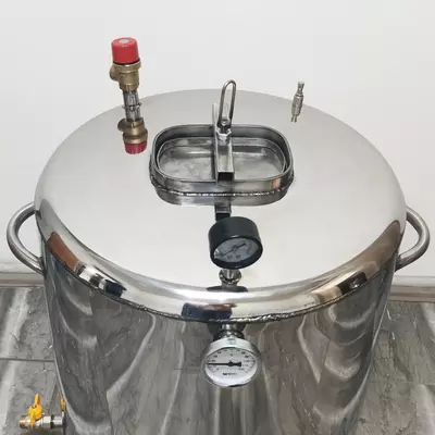 Автоклав Троян Мега-57Е, на 57 банок, електричний, нержавійка, 80 л., універсальний, для тушонки, самопритискна кришка, фото , зображення 3