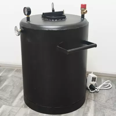 Автоклав Троян-57Э, на 57 банок, электрический, углеродная сталь, 80 л, универсальный,  для тушенки, самоприжимная крышка, фото , изображение 2