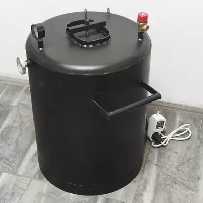 Автоклав Троян-57Э, на 57 банок, электрический, углеродная сталь, 80 л, универсальный,  для тушенки, самоприжимная крышка, фото , изображение 4