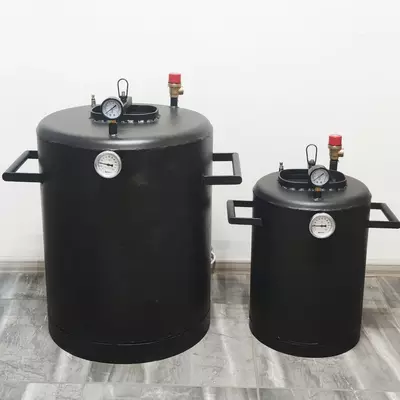 Автоклав Троян-57Э, на 57 банок, электрический, углеродная сталь, 80 л, универсальный,  для тушенки, самоприжимная крышка, фото , изображение 6