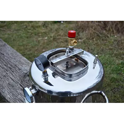 Автоклав Троян Люкс-24, на 24 банки, газовый, нержавейка, 32 л., для тушенки, самоприжимная крышка, фото , изображение 3