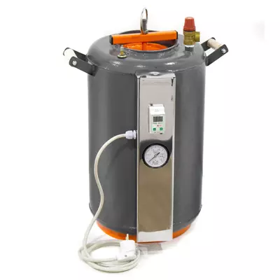 Автоклав Домашний Мастер 16 электро, на 16 банок, электрический, углеродная сталь, 32 л., для тушенки, универсальный, самоприжимная крышка, фото 