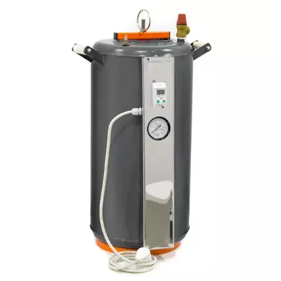 Автоклав Домашний Мастер 24 электро, на 24 банки, электрический, углеродная сталь, 40 л., для тушенки, универсальный, самоприжимная крышка, фото , изображение 2