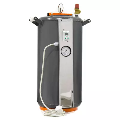 Автоклав Домашний Мастер 24 электро, на 24 банки, электрический, углеродная сталь, 40 л., для тушенки, универсальный, самоприжимная крышка, фото , изображение 3