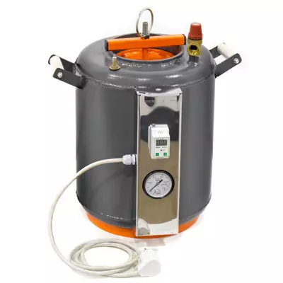 Автоклав Домашний Мастер 8 электро, на 8 банок, электрический, углеродная сталь, 24 л., для тушенки, универсальный, самоприжимная крышка, фото 