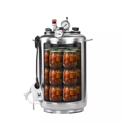 Автоклав Укрпромтех А24 electro, на 24 банки, электрический, нержавейка, 30 л., универсальный, для тушенки, крышка болты, фото , изображение 2