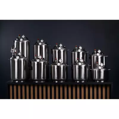 Автоклав Укрпромтех А24 electro, на 24 банки, электрический, нержавейка, 30 л., универсальный, для тушенки, крышка болты, фото , изображение 14