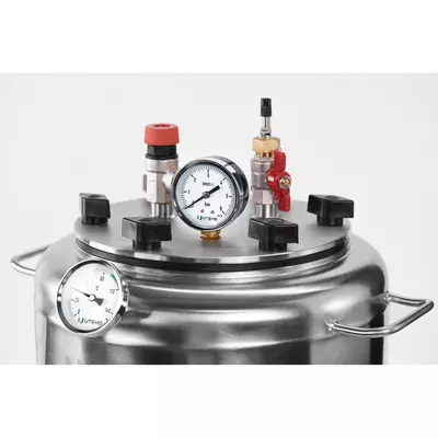 Автоклав Укрпромтех А24 electro, на 24 банки, электрический, нержавейка, 30 л., универсальный, для тушенки, крышка болты, фото , изображение 3