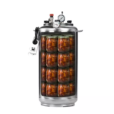 Автоклав Укрпромтех А32 electro на 32 банки електричний нержавійка кришка болти, фото , зображення 2