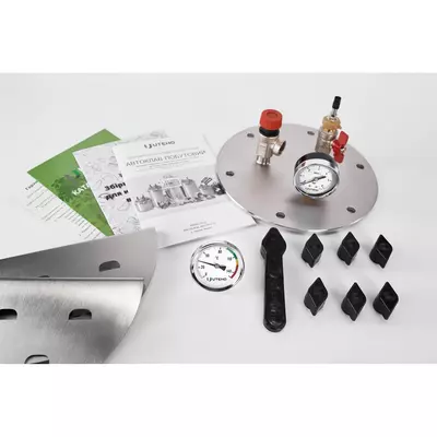 Автоклав Укрпромтех А40, на 40 банок, газовый, нержавейка, 50 л., для тушенки, крышка болты, фото , изображение 10