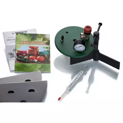 Автоклав Укрпромтех ЧЕ-16, на 16 банок, газовий, вуглецева сталь, 20 л., для тушкування, кришка гвинт, фото , зображення 6