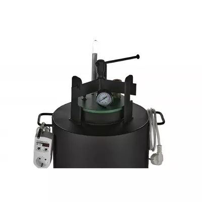 Автоклав Укрпромтех ЧЕ-16 electro, на 16 банок, электрический, углеродная сталь, 25 л., универсальный, для тушенки, крышка винт, фото , изображение 3