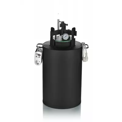 Автоклав Укрпромтех ЧЕ-24 electro, на 24 банки, электрический, углеродная сталь, 30 л., универсальный, для тушенки, крышка винт, фото , изображение 2