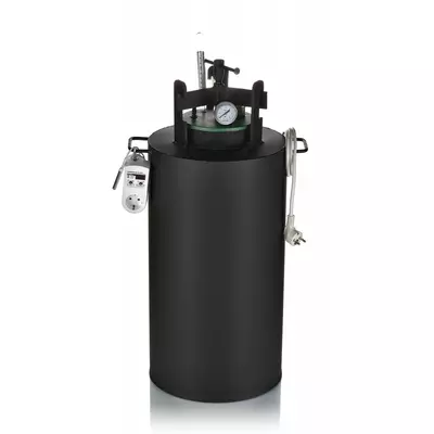 Автоклав Укрпромтех ЧЕ-32 electro, на 32 банки, электрический, углеродная сталь, 40 л., универсальный, для тушенки, крышка винт, фото , изображение 2