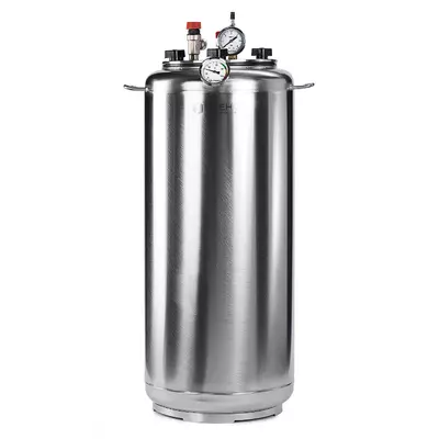 Автоклав Укрпромтех А40, на 40 банок, газовый, нержавейка, 50 л., для тушенки, крышка болты, фото 