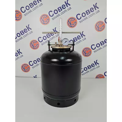 Автоклав ЛАН, на 16 банок, газовий, вуглецева сталь, для тушонки, кришка гвинт, фото , зображення 4