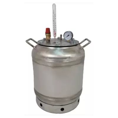 Автоклав ЛАН, на 16 банок, газовый, нержавейка, для тушенки, крышка болты, фото 