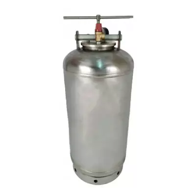 Автоклав ЛАН, на 32 банки,газовий, нержавійка, для тушонки, кришка гвинт, фото 