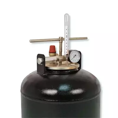 Автоклав ЛАН, на 40 банок, газовий, вуглецева сталь, для тушонки, кришка гвинт, фото , зображення 2