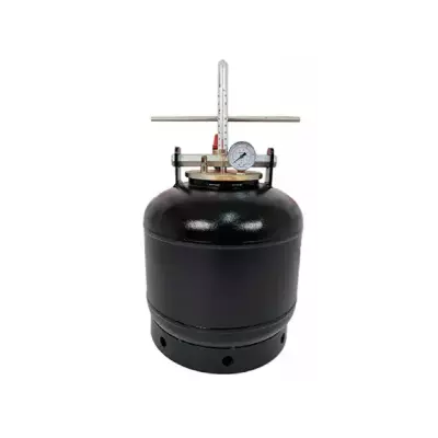 Автоклав ЛАН, на 8 банок, газовий, вуглецева сталь, для тушонки, кришка гвинт, фото 