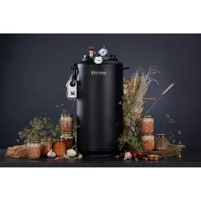 Автоклав Укрпромтех УТех32 electro, на 32 банки, электрический, углеродная сталь, 45 л., универсальный, для тушенки, крышка болты, фото , изображение 5