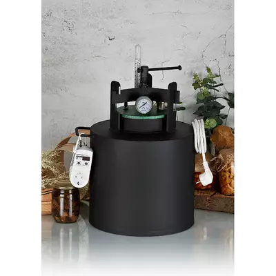 Автоклав Укрпромтех ЧЕ-8 electro, на 8 банок, електричний, вуглецева сталь, 15 л., універсальний, для тушонки, кришка гвинт, фото , зображення 10