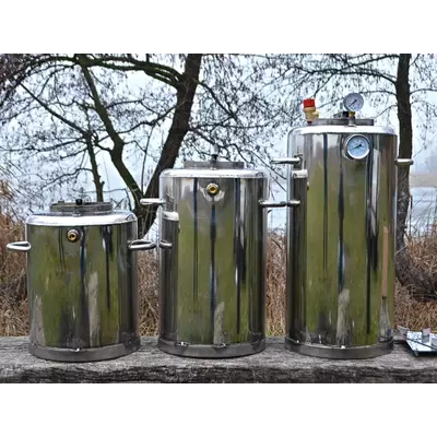 Автоклав Троян Люкс-16, на 16 банок, газовий, нержавійка, 20 л, для тушонки, самопритискна кришка, фото , зображення 3