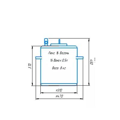 Автоклав Троян Люкс-16, на 16 банок, газовий, нержавійка, 20 л, для тушонки, самопритискна кришка, фото , зображення 4