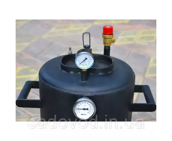 Автоклав Троян-24, на 24 банки, газовый, углеродная сталь, 30 л., для тушенки, самоприжимная крышка, фото , изображение 3