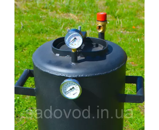 Автоклав Троян-16Э, на 16 банки, электрический, углеродная сталь, 22 л., универсальный, для тушенки, самоприжимная крышка, фото , изображение 4