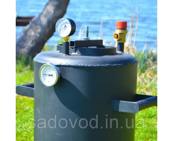 Автоклав Троян-16Э, на 16 банки, электрический, углеродная сталь, 22 л., универсальный, для тушенки, самоприжимная крышка, фото , изображение 5