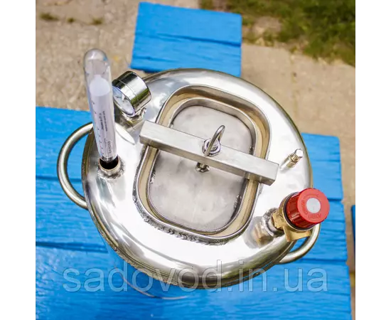 Автоклав Троян Люкс-21, на 21 банки, газовий, нержавійка, 30 л., для тушонки, самопритискна кришка, фото , зображення 4