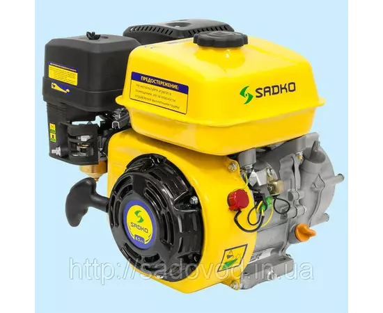 Двигатель бензиновый SADKO GE-200R (6.5 л.с., шпонка 19 мм, редуктор, сцепление), фото , изображение 3
