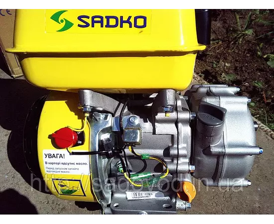 Двигатель бензиновый SADKO GE-200R (6.5 л.с., шпонка 19 мм, редуктор, сцепление), фото , изображение 8
