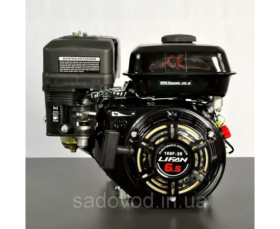 Двигатель бензиновый LIFAN LF168F-2R (6.5 л.с., шпонка 20 мм, редуктор, сцепление), фото , изображение 4