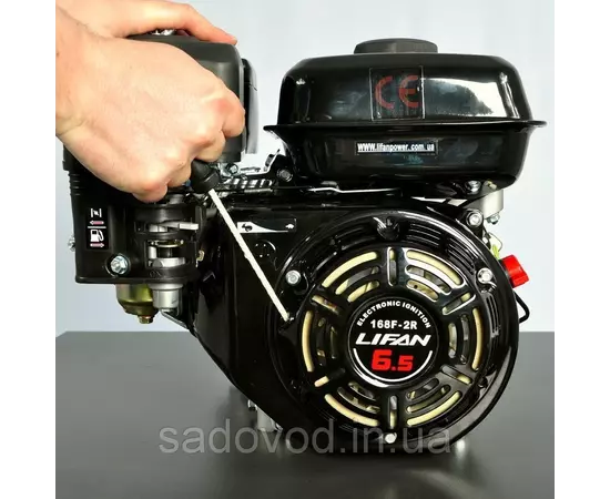 Двигатель бензиновый LIFAN LF168F-2R (6.5 л.с., шпонка 20 мм, редуктор, сцепление), фото , изображение 6