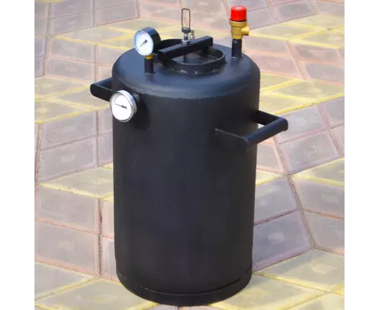 Автоклав Троян-24, на 24 банки, газовый, углеродная сталь, 30 л., для тушенки, самоприжимная крышка, фото , изображение 7