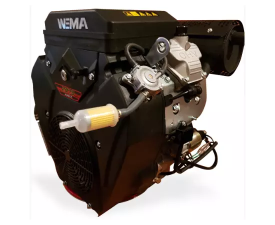 Двигатель бензиновый WEIMA WM2V78F (20 л.с., шпонка 25.4 мм/конус, электростартер), фото , изображение 2