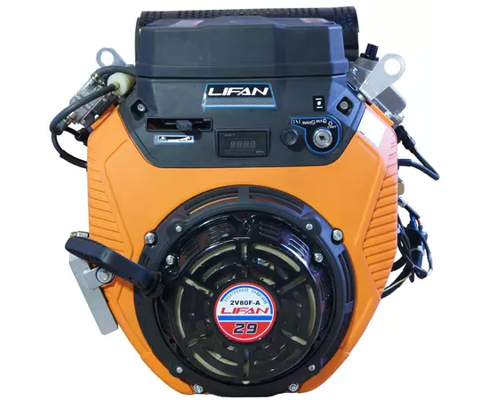 Двигун бензиновий LIFAN 2V80F-A (29 к.с., шпонка 25 мм., електростартер, котушка 20А), фото , зображення 3