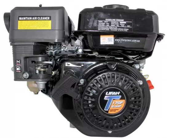Двигатель бензиновый LIFAN LF170F-T Heavy Duty (7.8 л.с, шпонка 20 мм), фото , изображение 4