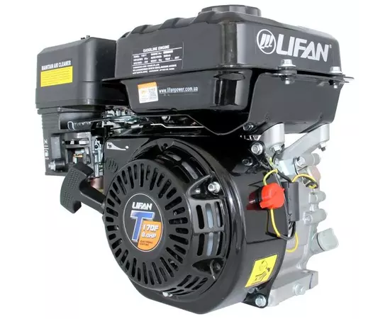 Двигатель бензиновый LIFAN LF170F-T Heavy Duty (7.8 л.с, шпонка 20 мм), фото , изображение 2
