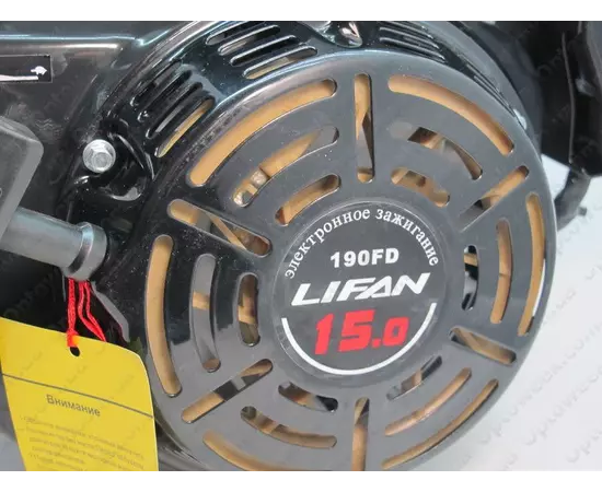 Двигун бензиновий LIFAN 190FD-3A (15 к.с., шпонка 25 мм., електростартер, котушка 3А), фото , зображення 18