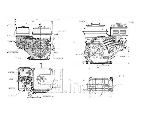 Двигатель бензиновый LIFAN LF168F-2 (6 л.с., шпонка 20 мм), фото , изображение 5