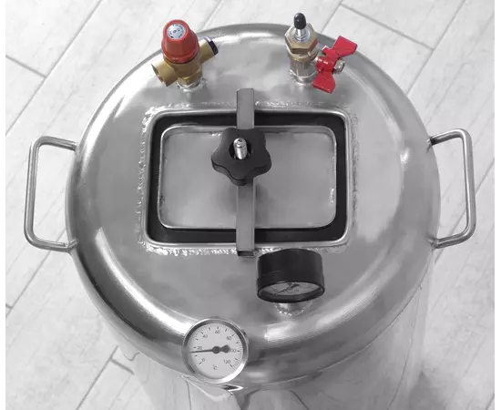 Автоклав Укрпромтех Гуд24, на 24 банки, газовий, нержавійка, 30 л., для тушонки, самопритискна кришка, фото , зображення 3