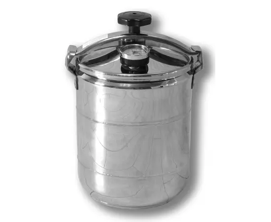 Автоклав Укрпромтех Бинго-8, на 8 банок, кассетный, газовый, нержавейка, 12 л., для тушенки, крышка винт, фото , изображение 2