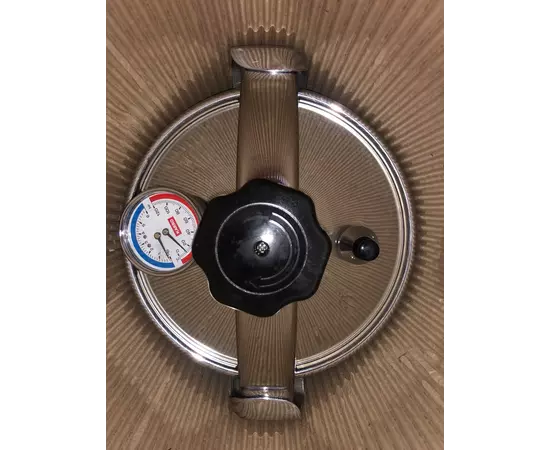 Автоклав Укрпромтех Бинго-12, на 12 банок, кассетный, газовый, нержавейка, 22 л., для тушенки, крышка винт, фото , изображение 3