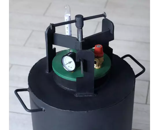 Автоклав Укрпромтех ЧЕ-16 electro, на 16 банок, электрический, углеродная сталь, 25 л., универсальный, для тушенки, крышка винт, фото , изображение 4