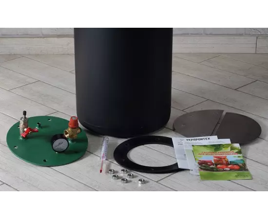 Автоклав Укрпромтех УТех40, на 40 банок, газовий, вуглецева сталь, 50 л., для тушкування, кришка болти, фото , зображення 7